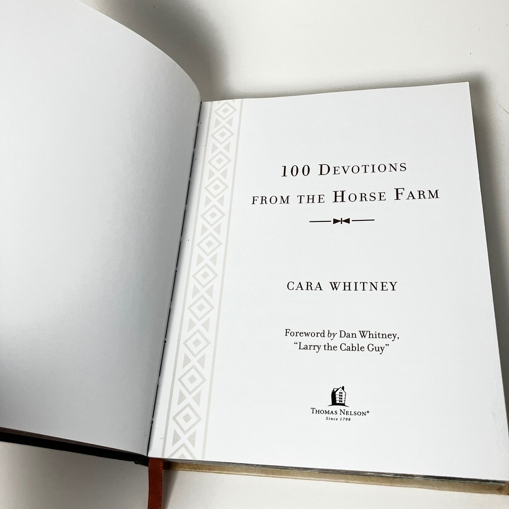 Thomas Nelson Book 100 Devotions from Horse Farm Cara Whitney Hardcover Brown - Picture 9 of 13